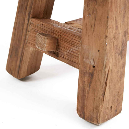 SHOJU STOOL +SIDE TABLE | RECLAIMED TEAK | IN-OUTDOORS | SMALL