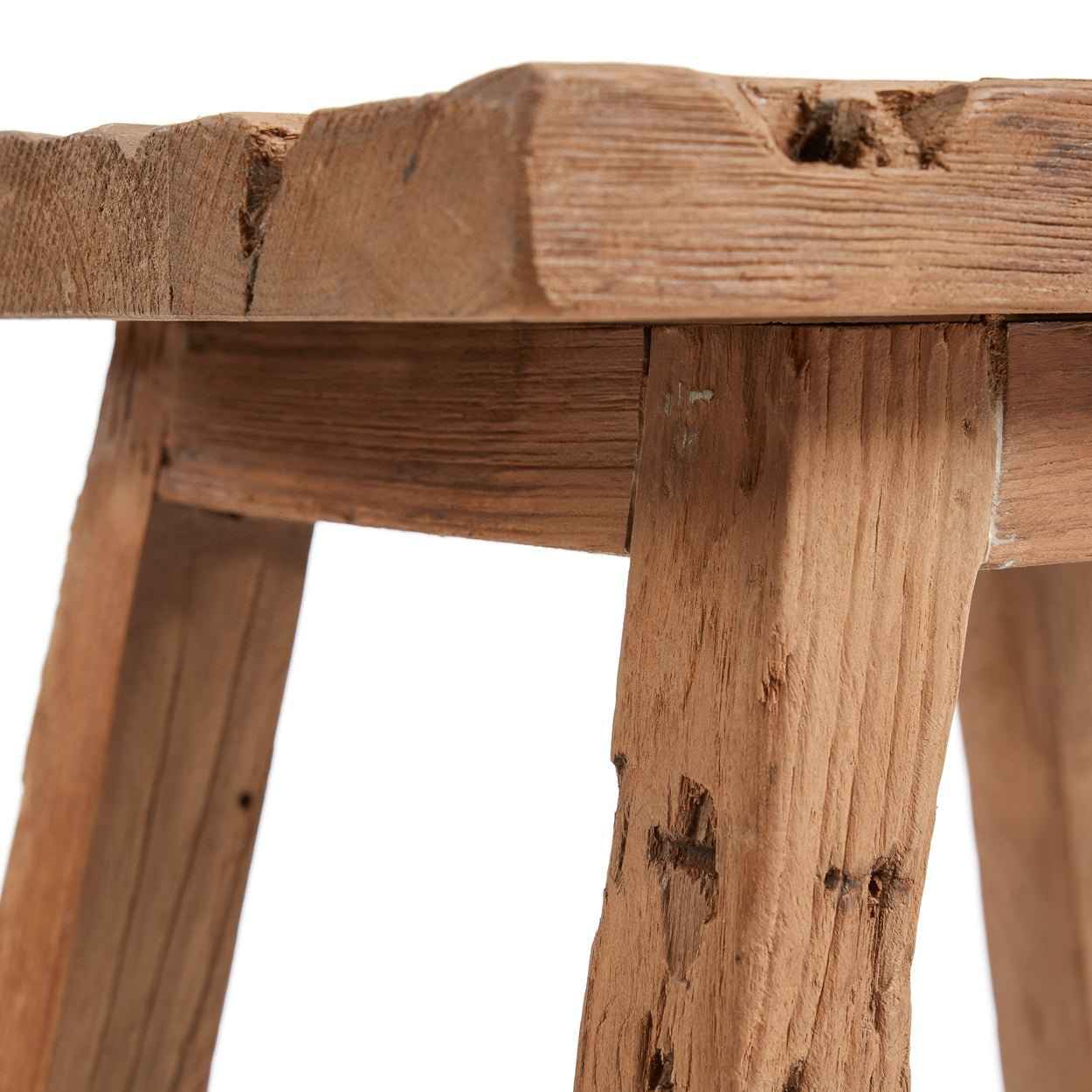 SHOJU STOOL +SIDE TABLE | RECLAIMED TEAK | IN-OUTDOORS | SMALL