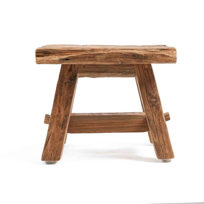 SHOJU STOOL +SIDE TABLE | RECLAIMED TEAK | IN-OUTDOORS | SMALL
