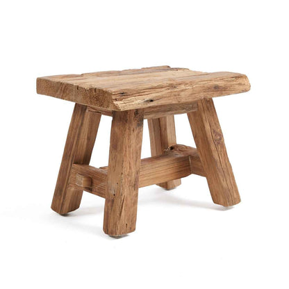 SHOJU STOOL +SIDE TABLE | RECLAIMED TEAK | IN-OUTDOORS | SMALL