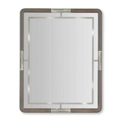 MODERN MOOD RECTANGLE METAL ACCENT MIRROR