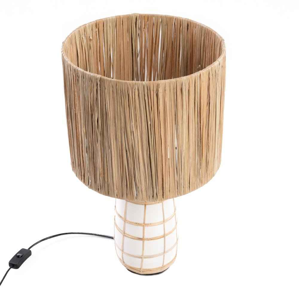 SKIATHOS TABLE LAMP | WHITE + NATURAL