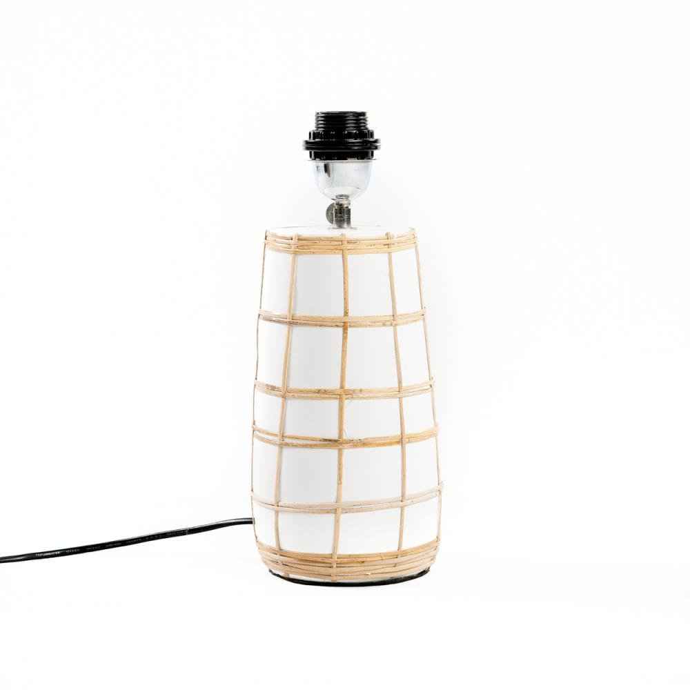 SKIATHOS TABLE LAMP | WHITE + NATURAL
