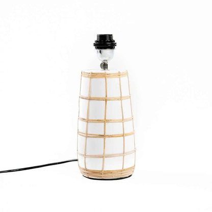 SKIATHOS TABLE LAMP | WHITE + NATURAL