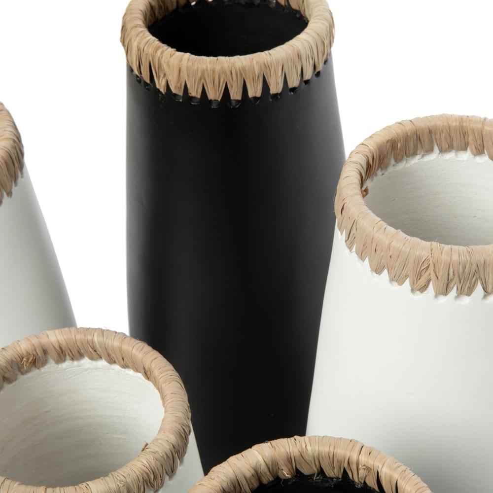 SNEAKY VASE | BLACK + NATURAL | 3 SIZES