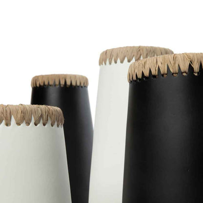 SNEAKY VASE | BLACK + NATURAL | 3 SIZES