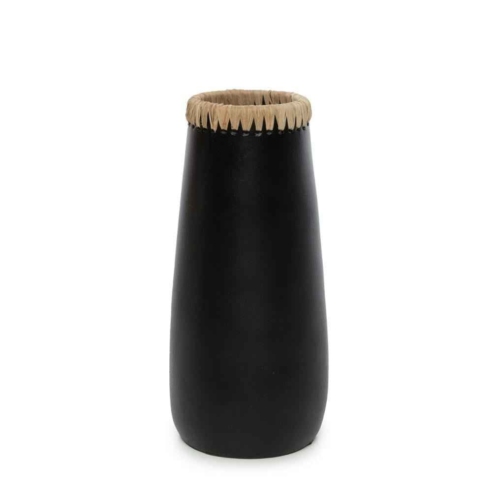 SNEAKY VASE | BLACK + NATURAL | 3 SIZES