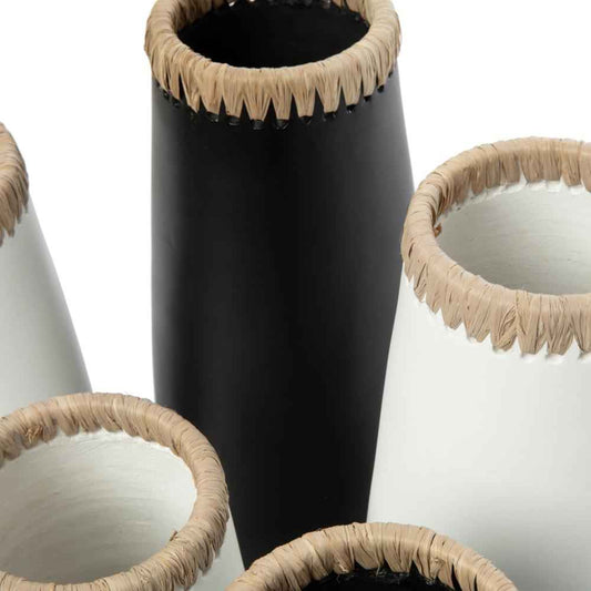 SNEAKY VASE | WHITE + NATURAL | 3 SIZES