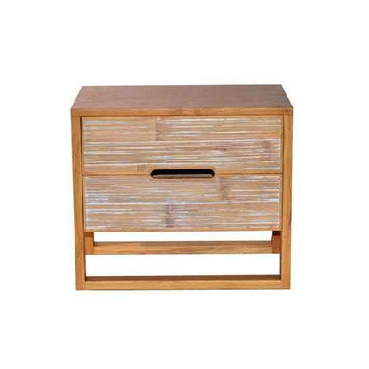 SOLARIS (BED)SIDE TABLE | BAMBOO + NATURAL TEAK