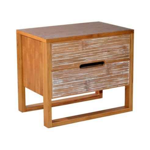 SOLARIS (BED)SIDE TABLE | BAMBOO + NATURAL TEAK