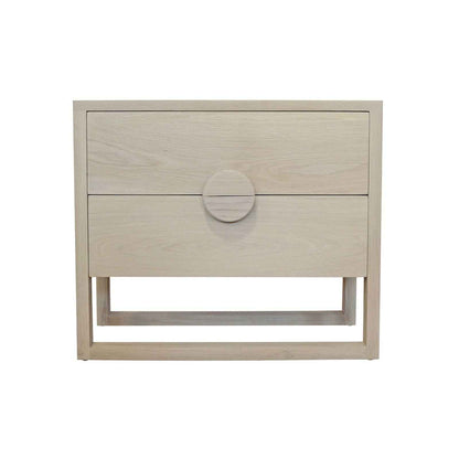 SOLARIS (BED)SIDE TABLE | ROUND HANDLE | BLOND OAK