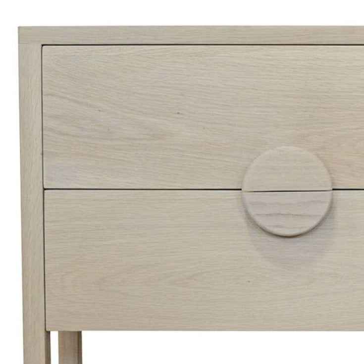 SOLARIS (BED)SIDE TABLE | ROUND HANDLE | BLOND OAK