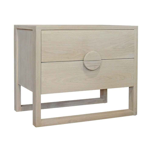 SOLARIS (BED)SIDE TABLE | ROUND HANDLE | BLOND OAK
