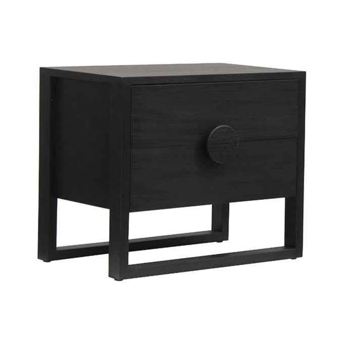 SOLARIS (BED)SIDE TABLE | ROUND HANDLE | CHARCOAL