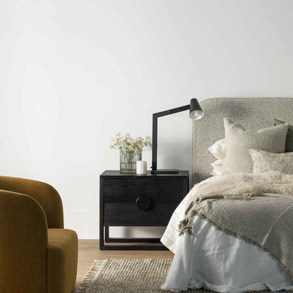 SOLARIS (BED)SIDE TABLE | ROUND HANDLE | CHARCOAL