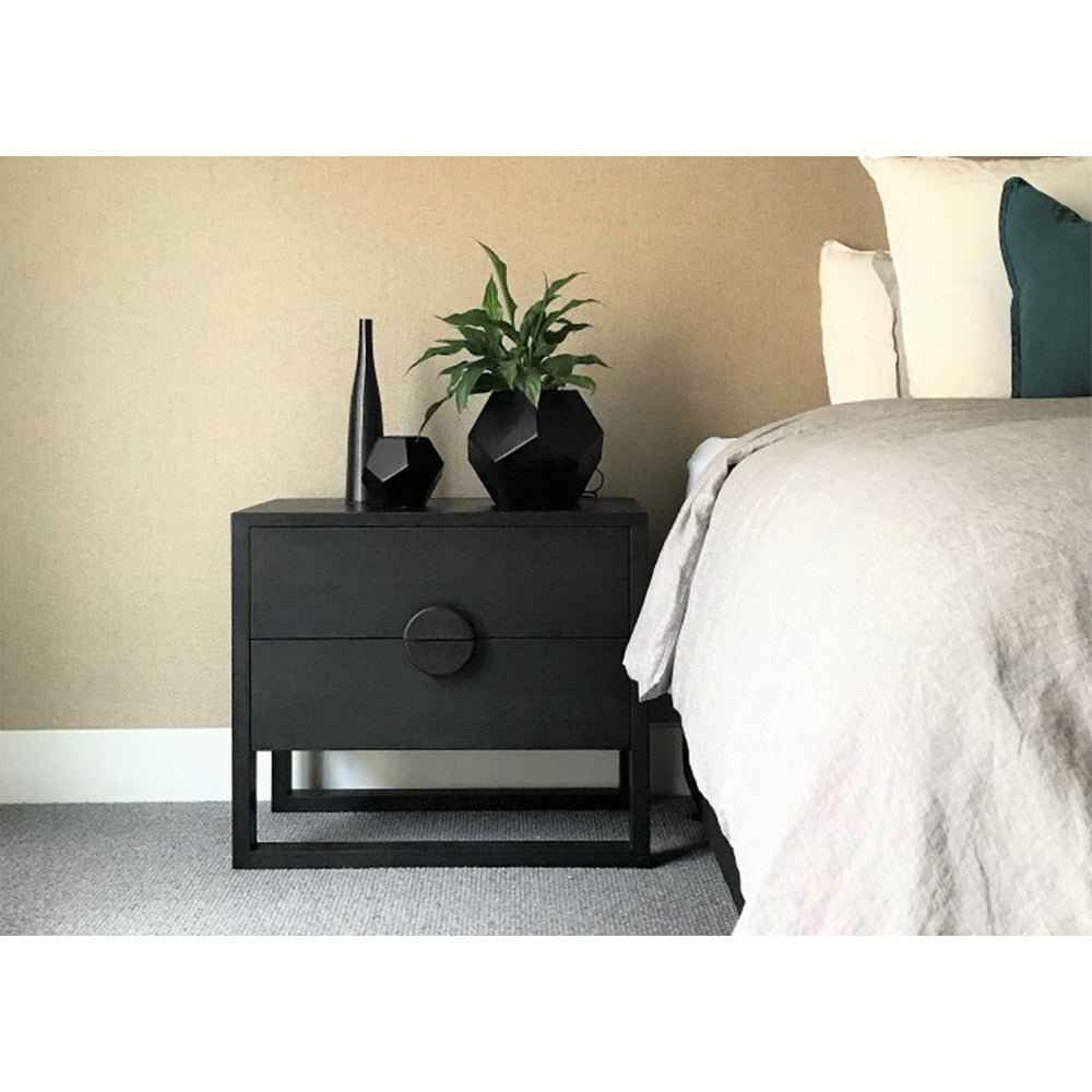 SOLARIS (BED)SIDE TABLE | ROUND HANDLE | CHARCOAL
