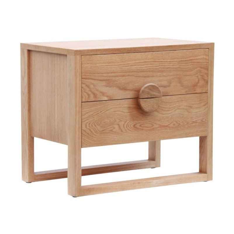SOLARIS (BED)SIDE TABLE | ROUND HANDLE | NATURAL OAK