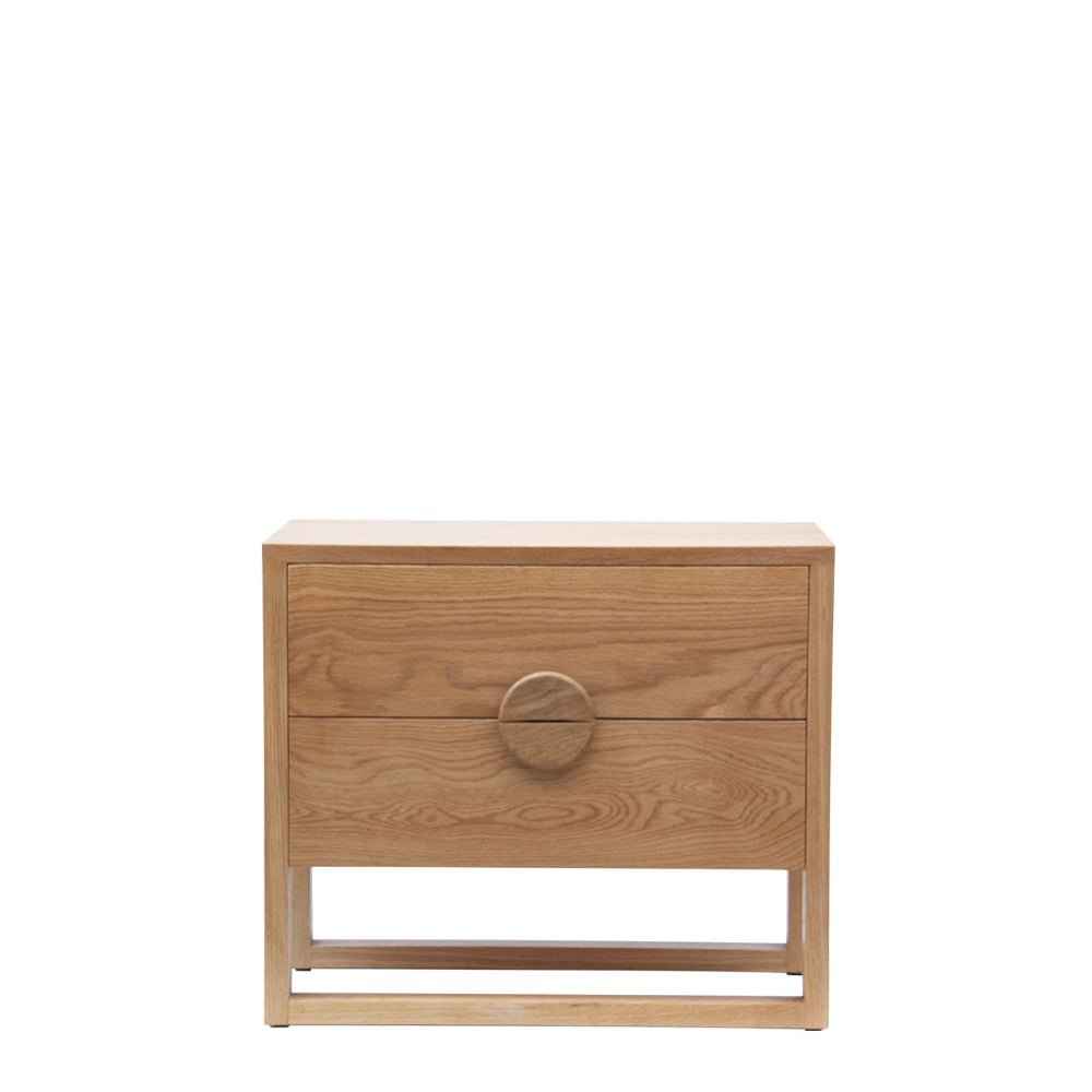 SOLARIS (BED)SIDE TABLE | ROUND HANDLE | NATURAL OAK