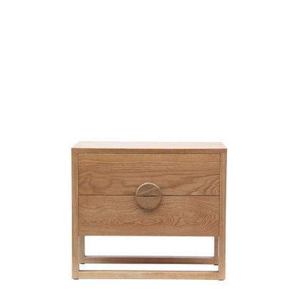 SOLARIS (BED)SIDE TABLE | ROUND HANDLE | NATURAL OAK