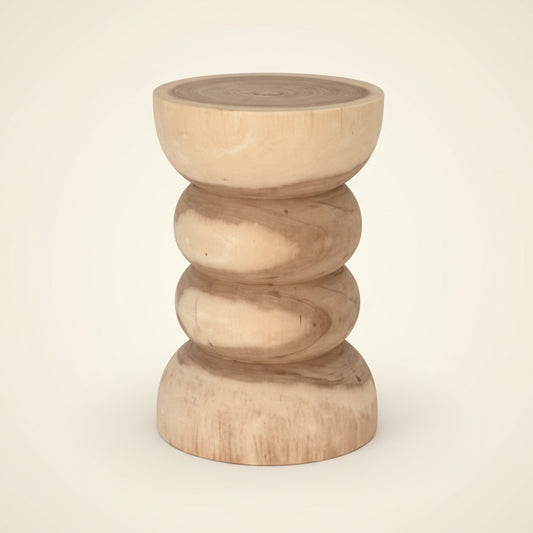 SONGO SIDE TABLE + STOOL | NATURAL
