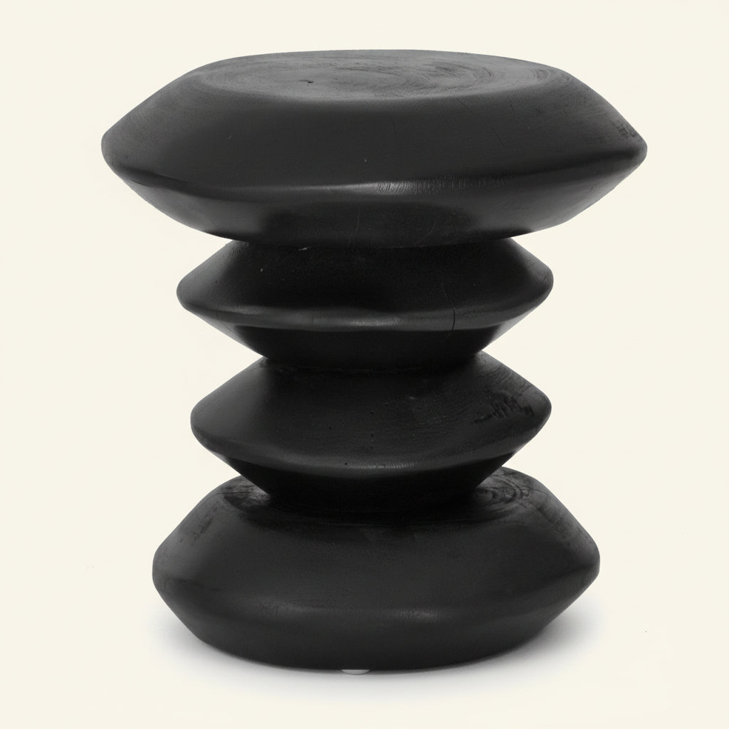 STACKS STOOL + SIDE TABLE | BLACK - Green Design Gallery