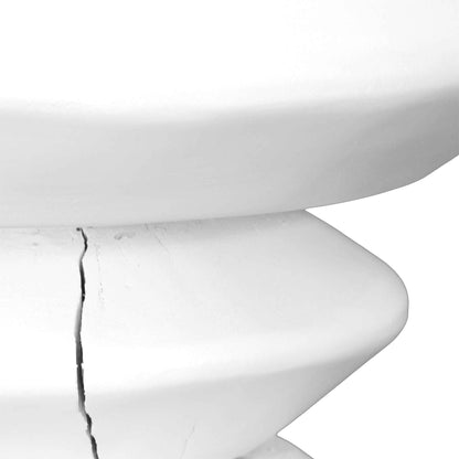 STACKS STOOL + SIDE TABLE | WHITE