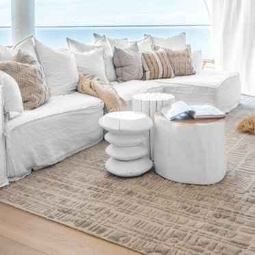 STACKS STOOL + SIDE TABLE | WHITE