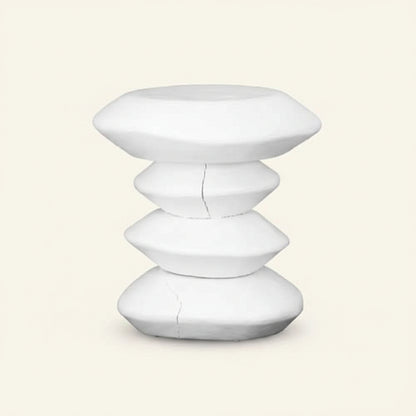 STACKS STOOL + SIDE TABLE | WHITE