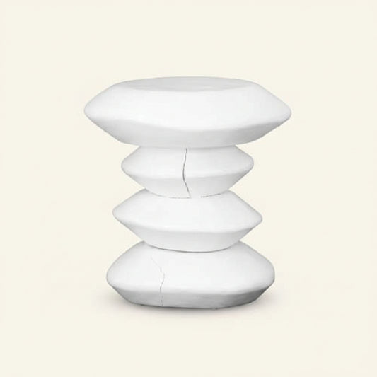 STACKS STOOL + SIDE TABLE | WHITE