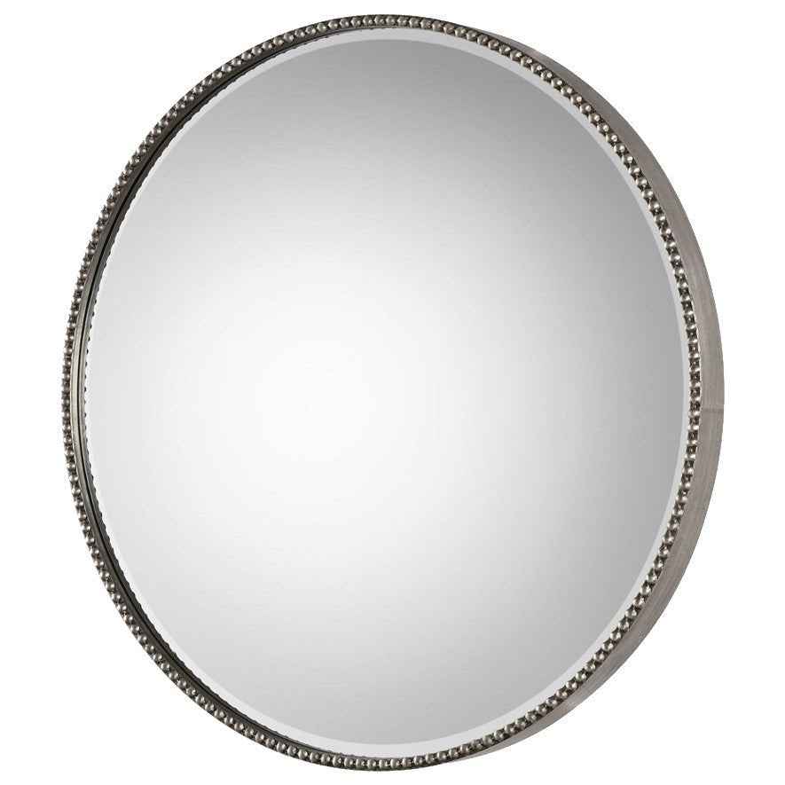 STEFANIA BEADED ROUND MIRROR