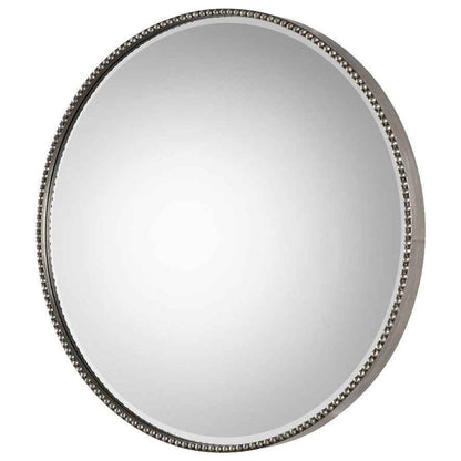 STEFANIA BEADED ROUND MIRROR