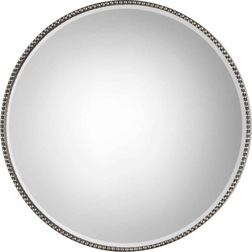 STEFANIA BEADED ROUND MIRROR