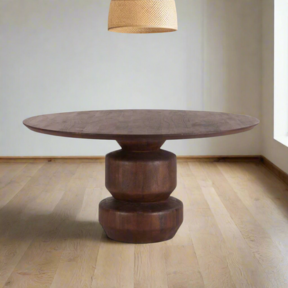 STELLAN 60"RD MANGO WOOD DINING