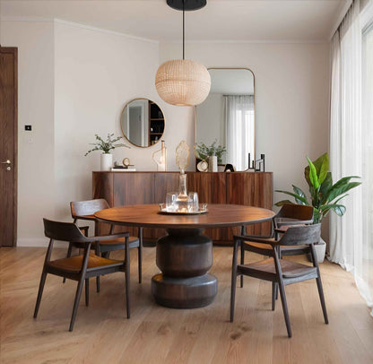 STELLAN 60"RD MANGO WOOD DINING