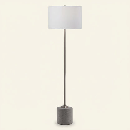 STONE ROLLER FLOOR LAMP: CEMENT