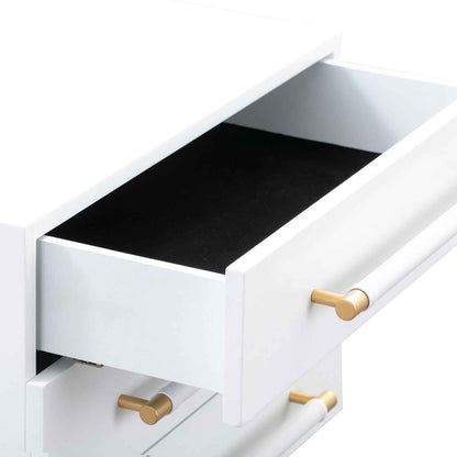STRIDE WHITE LACQUER NIGHTSTAND
