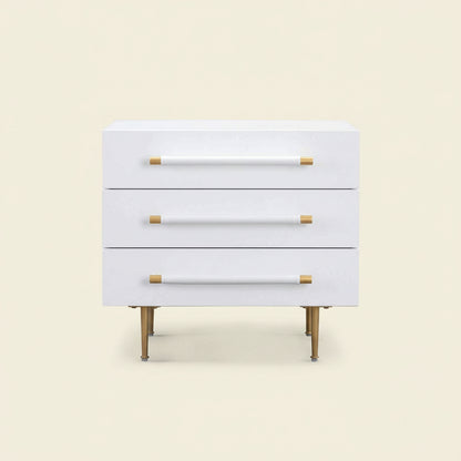 STRIDE WHITE LACQUER NIGHTSTAND