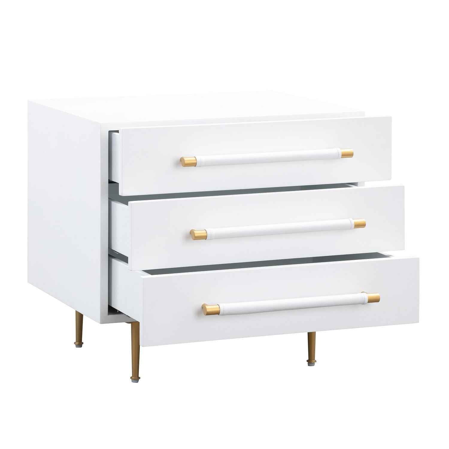 STRIDE WHITE LACQUER NIGHTSTAND