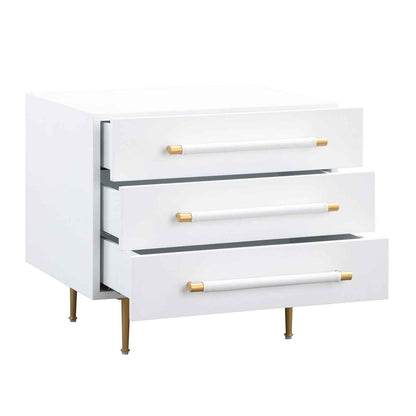 STRIDE WHITE LACQUER NIGHTSTAND