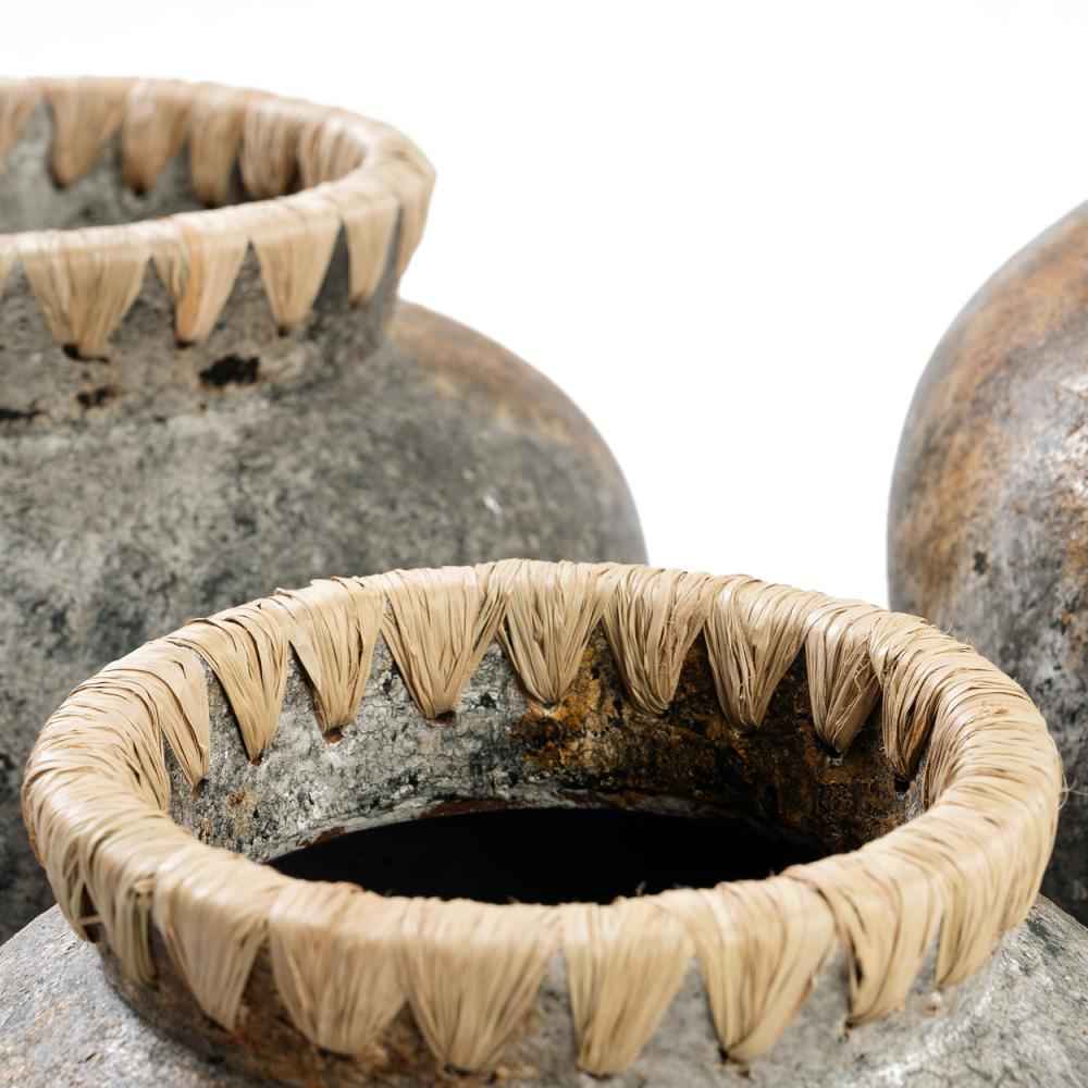 STYLY TERRACOTTA VASE | ANTIQUE GREY | LARGE