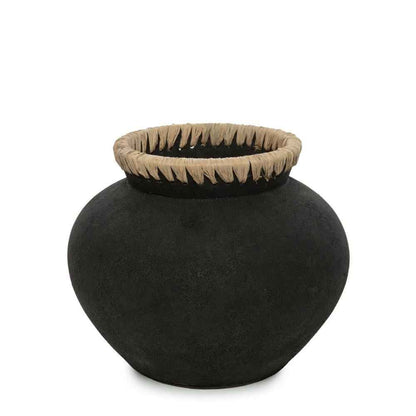 STYLY VASE | BLACK + NATURAL | 3 SIZES