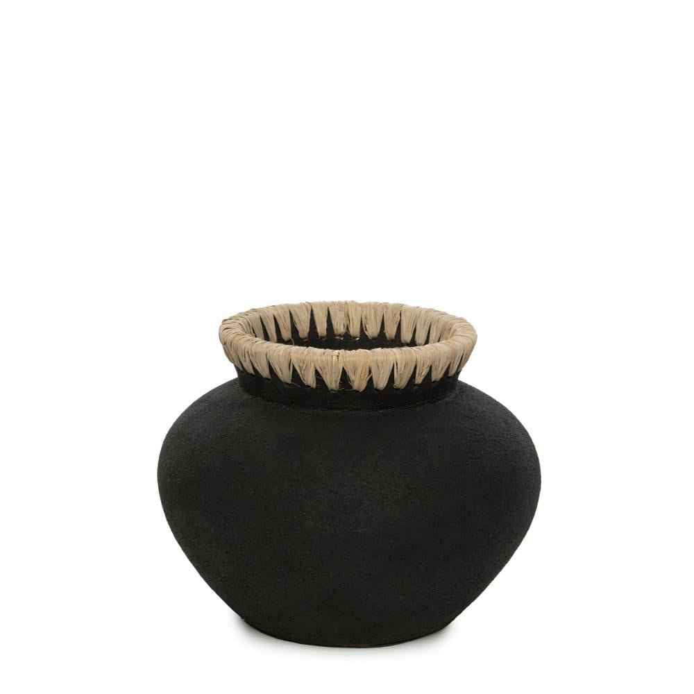 STYLY VASE | BLACK + NATURAL | 3 SIZES