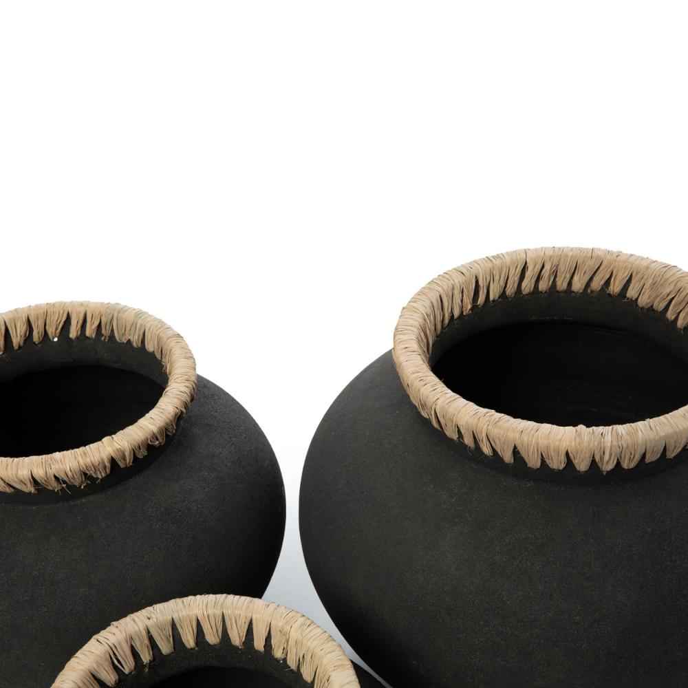 STYLY VASE | BLACK + NATURAL | 3 SIZES