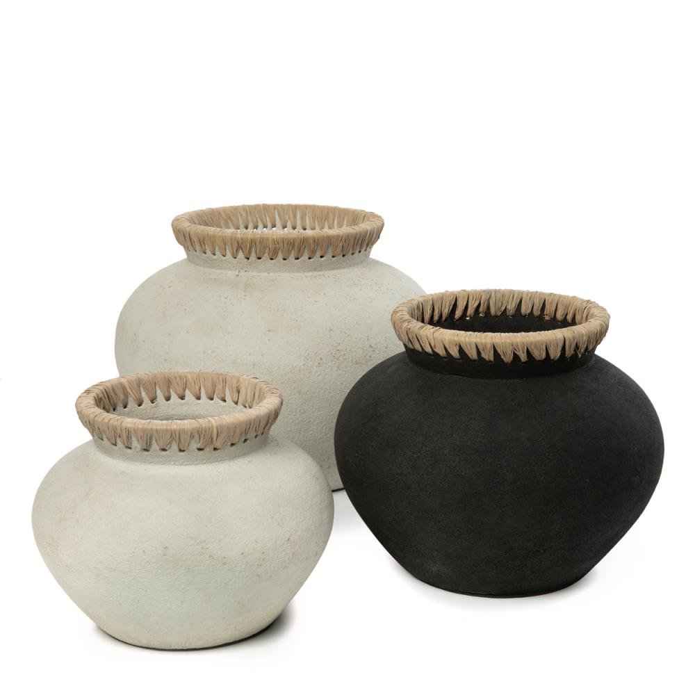 STYLY VASE | BLACK + NATURAL | 3 SIZES