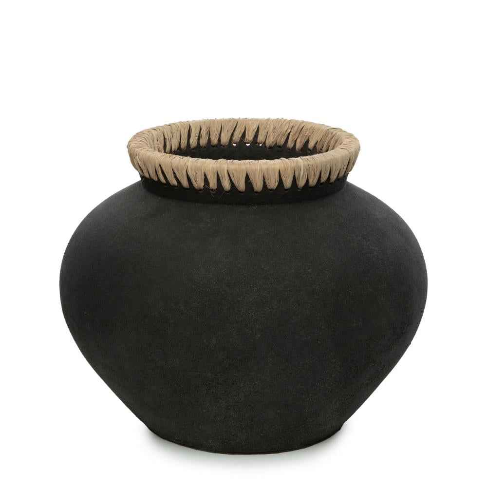 STYLY VASE | BLACK + NATURAL | 3 SIZES