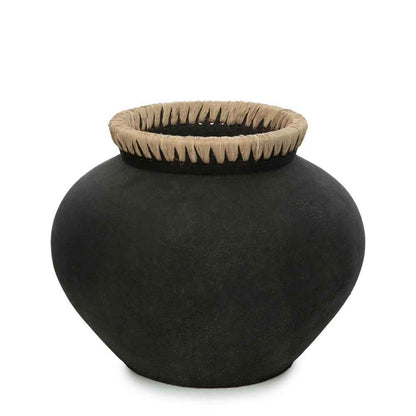 STYLY VASE | BLACK + NATURAL | 3 SIZES