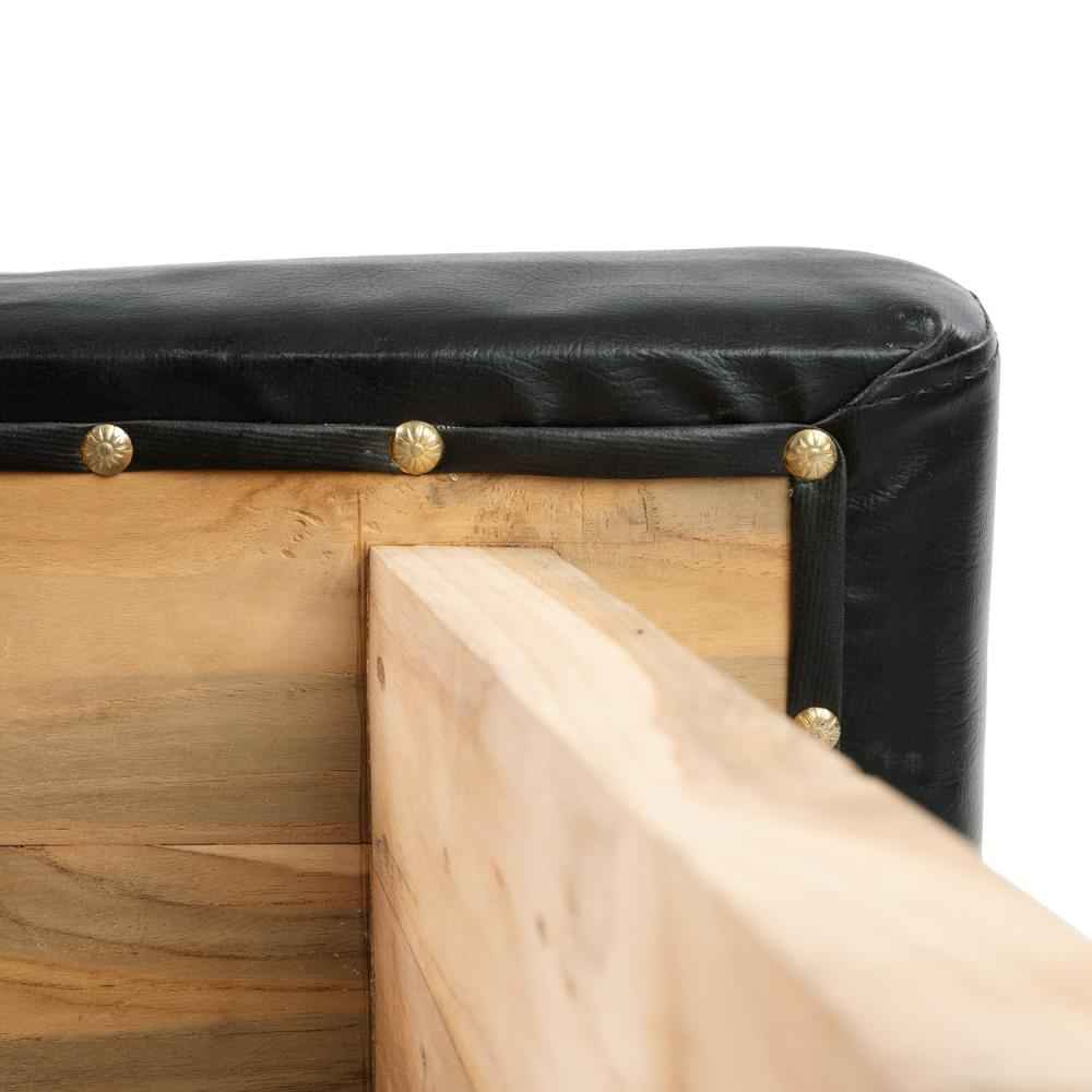 SUAR STOOL | BLACK LEATHER