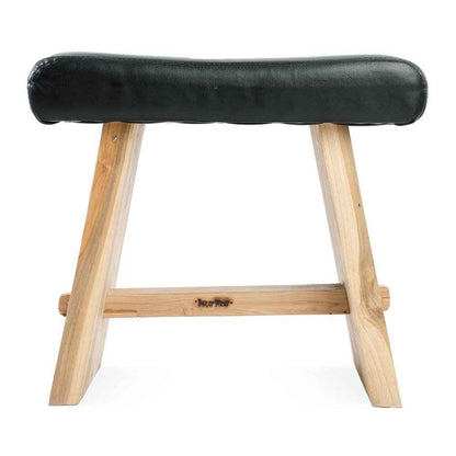 SUAR STOOL | BLACK LEATHER