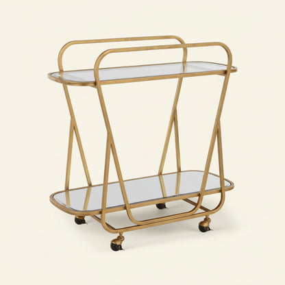 SWAIN BRASS SERVING CART