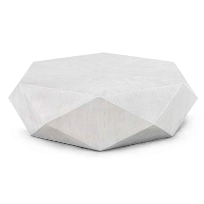 TAMBORA COFFEE TABLE: WHITE CERUSE